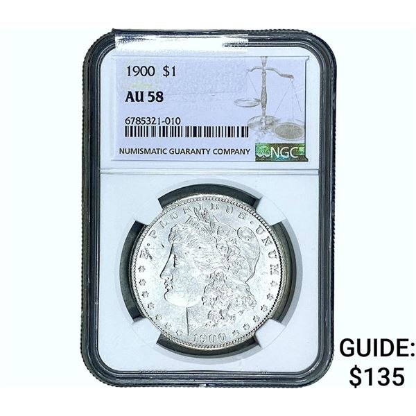 1900 Morgan Silver Dollar NGC AU58