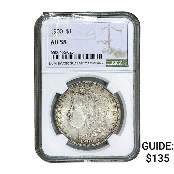 1900 Morgan Silver Dollar NGC AU58