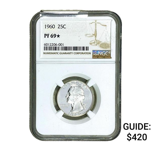 1960 Washington Silver Quarter NGC PF69*