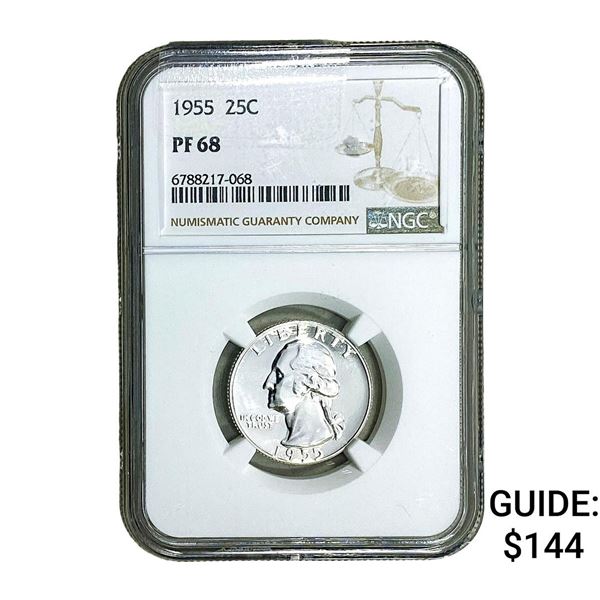1955 Washington Silver Quarter NGC PF68