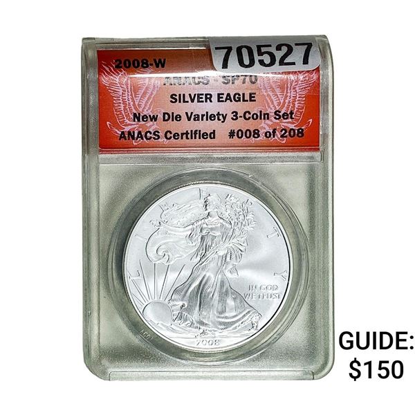 2008-W Silver Eagle ANACS SP70