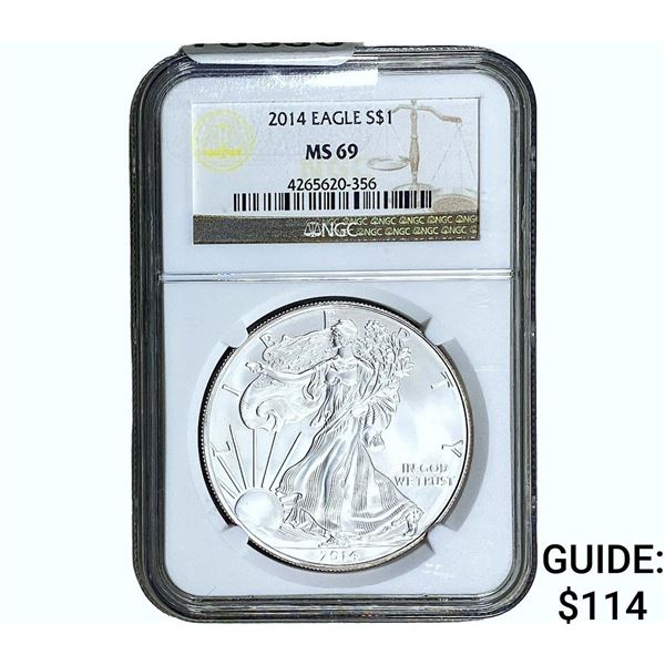 2014 Silver Eagle NGC MS69