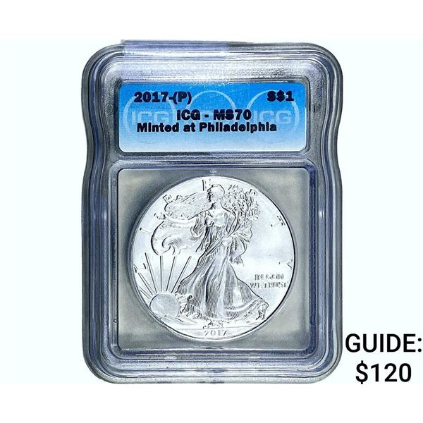 2017-P Silver Eagle ICG MS70