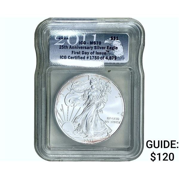 2011 Silver Eagle ICG MS70