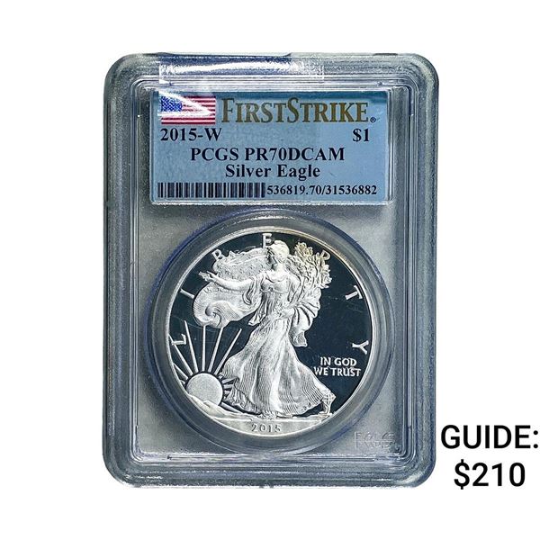 2015-W Silver Eagle PCGS PR70 DCAM