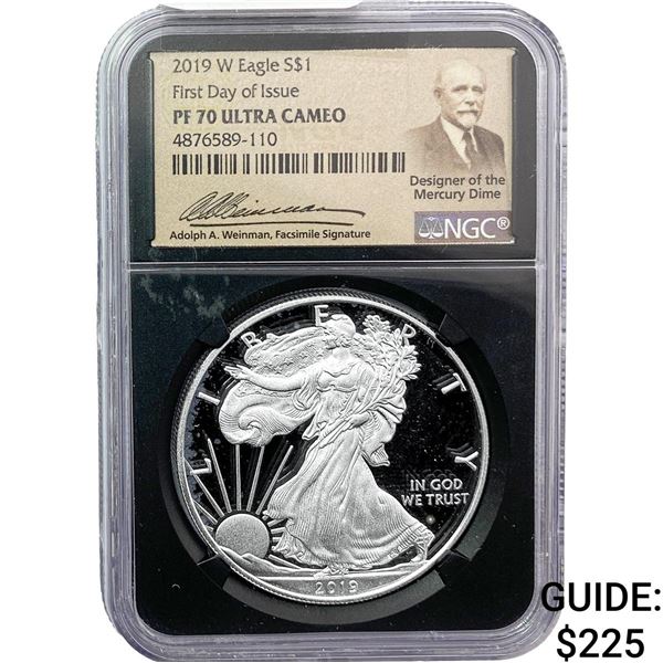 2019-W Silver Eagle NGC PF70 Ultra Cameo