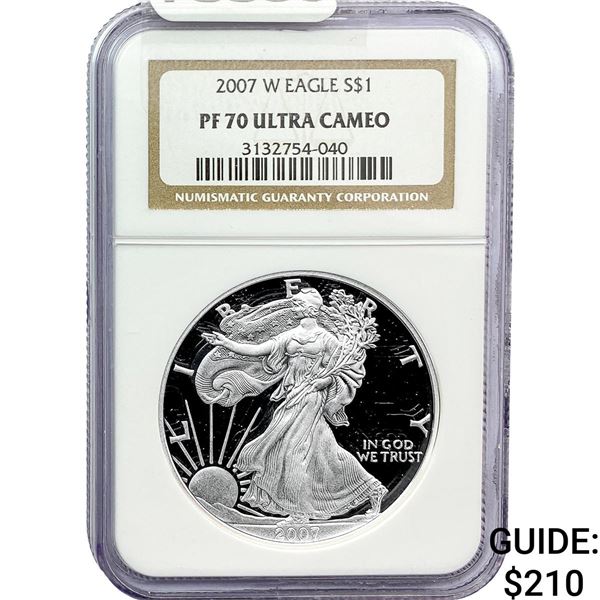 2007-W Silver Eagle NGC PF70 Ultra Cameo