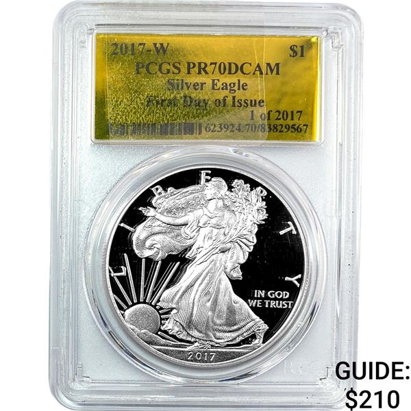 2017-W Silver Eagle PCGS PR70 DCAM