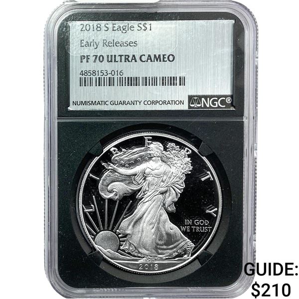 2018-S Silver Eagle NGC PF70 Ultra Cameo