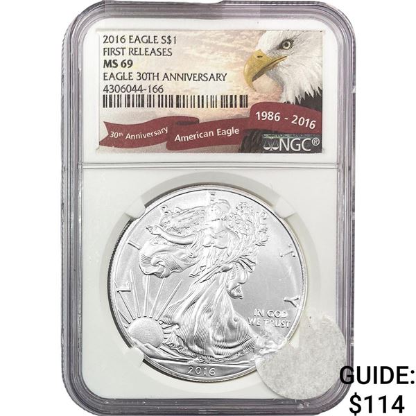 2016 Silver Eagle NGC MS69