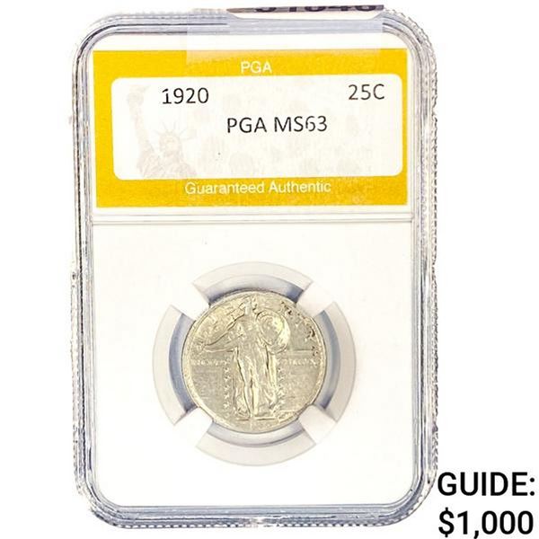 1920 Standing Liberty Quarter PGA MS63
