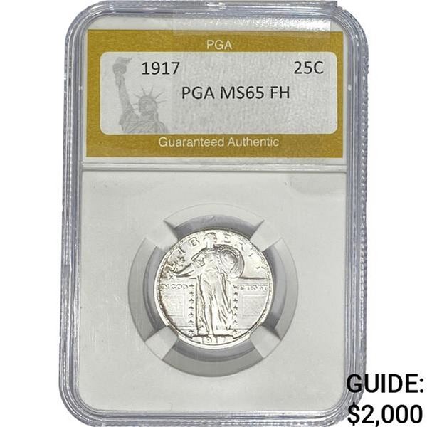 1917-S T2 Standing Liberty Quarter PGA MS65 FH