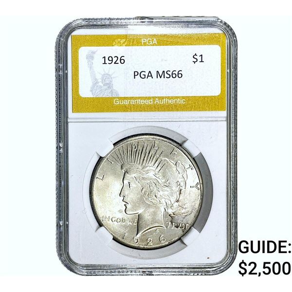 1926 Silver Peace Dollar PGA MS66