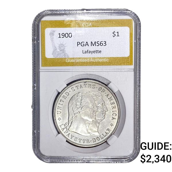 1900 Lafayette Silver Dollar PGA MS63