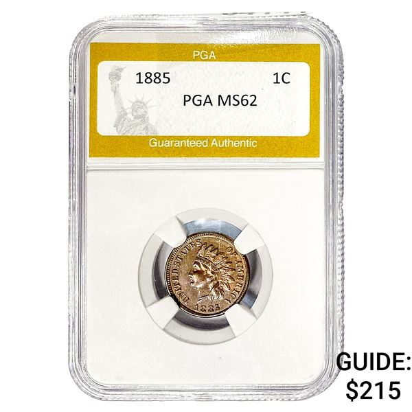 1885 Indian Head Cent PGA MS62