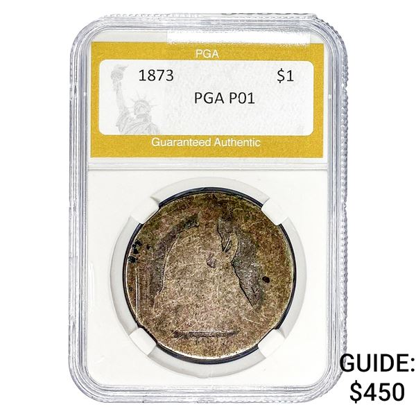 1873 Seated Liberty Dollar PGA P1