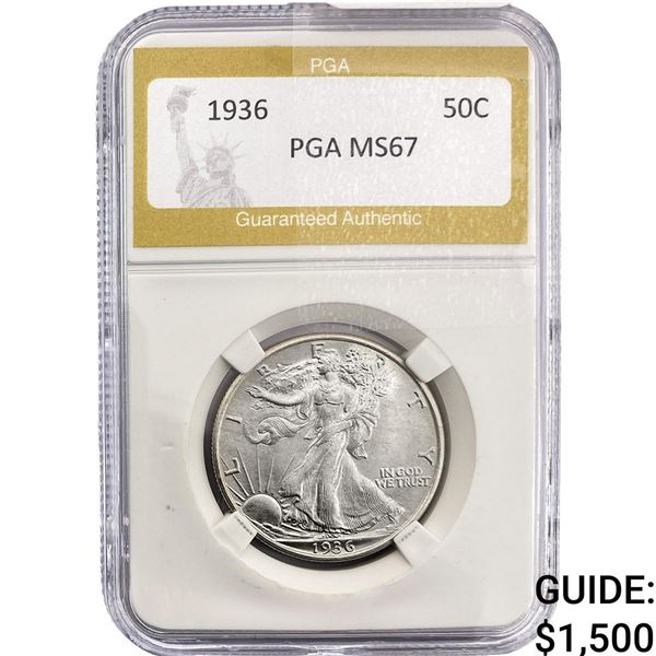 1936 Walking Liberty Half Dollar PGA MS67