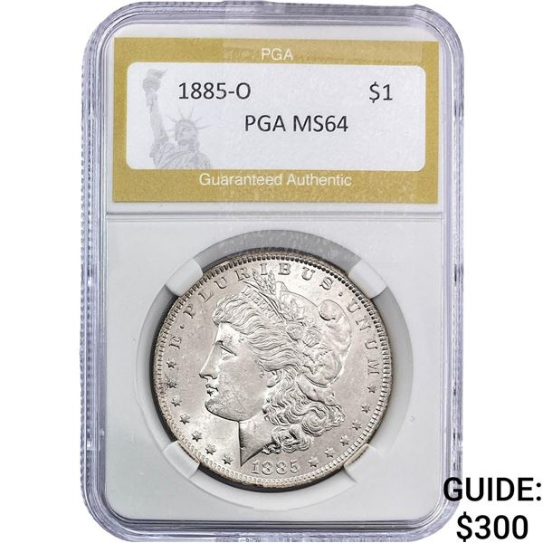 1885-O Morgan Silver Dollar PGA MS64