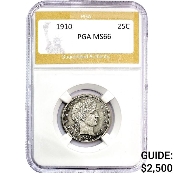 1910 Barber Quarter PGA MS66