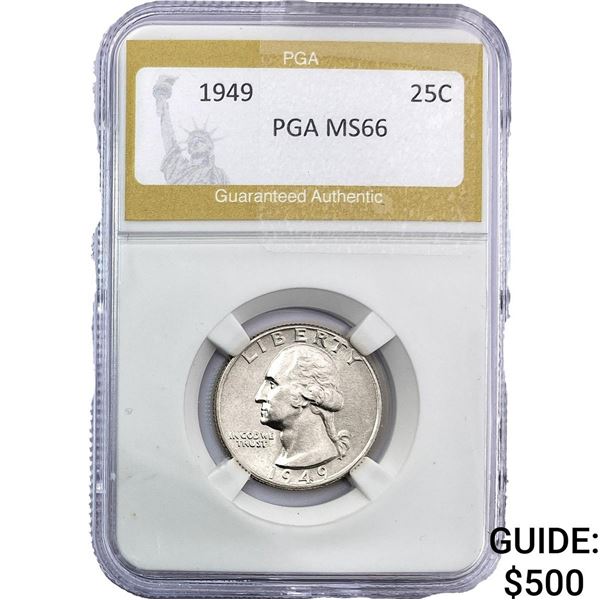 1949 Washington Silver Quarter PGA MS66
