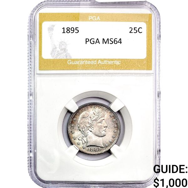 1895 Barber Quarter PGA MS64