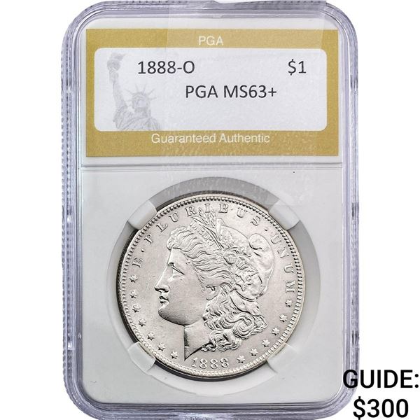 1888-O Morgan Silver Dollar PGA MS63+