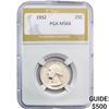 Image 1 : 1932 Washington Silver Quarter PGA MS66