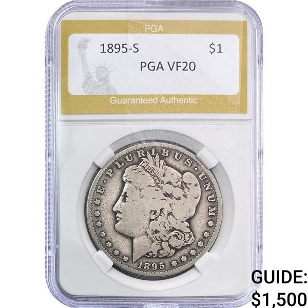 1895-S Morgan Silver Dollar PGA VF20