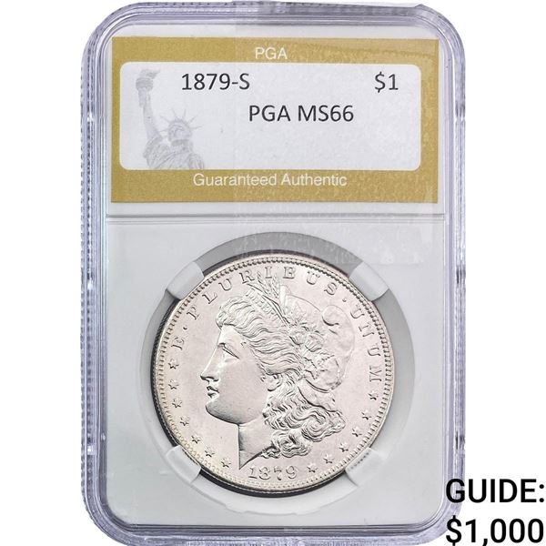 1879-S Morgan Silver Dollar PGA MS66