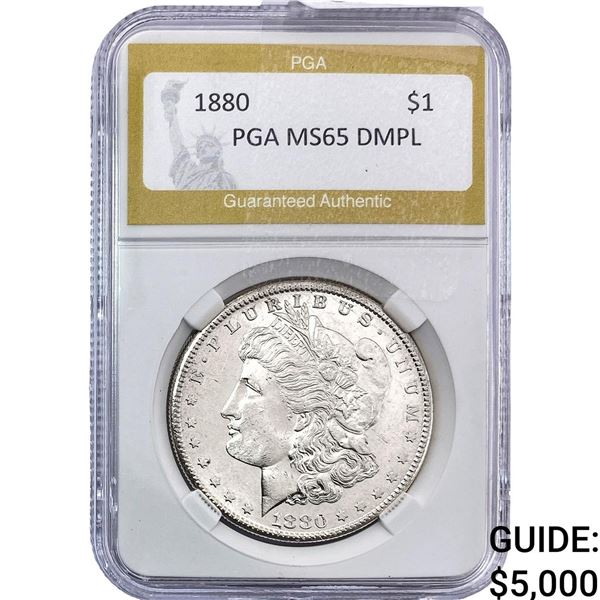 1880-S Morgan Silver Dollar PGA MS65 DMPL