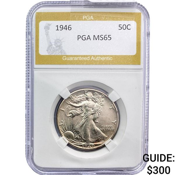 1940 Walking Liberty Half Dollar PGA MS65