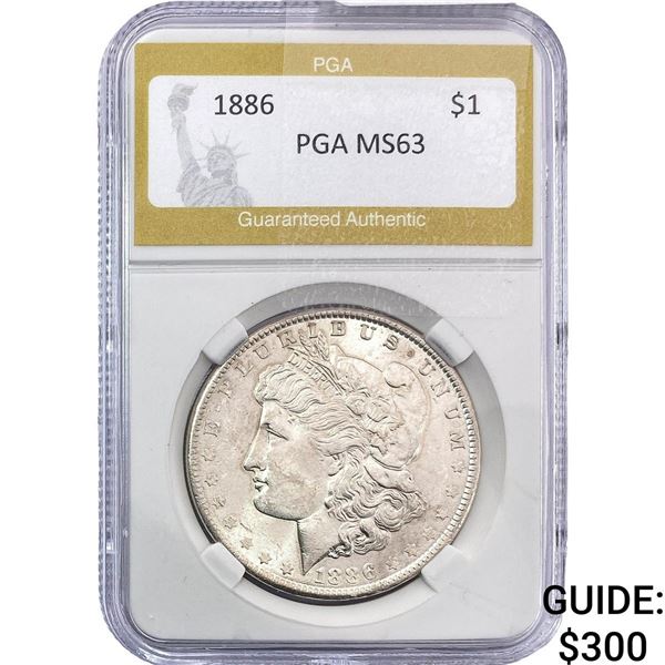 1886 Morgan Silver Dollar PGA MS63
