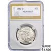 Image 1 : 1942-D Walking Liberty Half Dollar PGA MS67