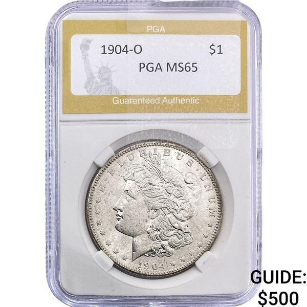 1904-O Morgan Silver Dollar PGA MS65