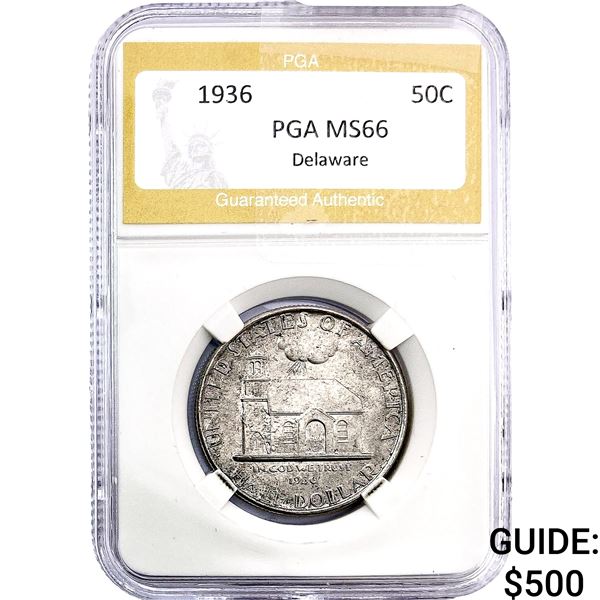 1936 Delaware Half Dollar PGA MS66
