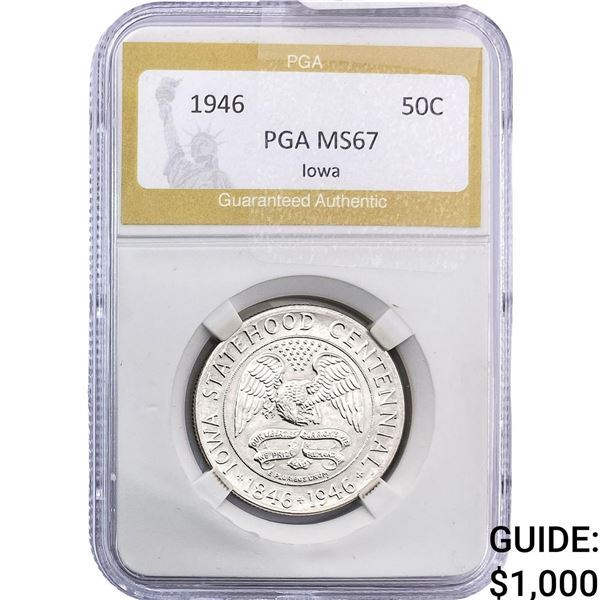 1946 Iowa Half Dollar PGA MS67