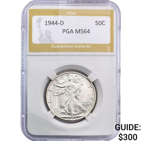1944-D Walking Liberty Half Dollar PGA MS64