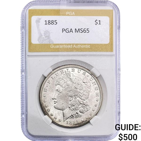 1885 Morgan Silver Dollar PGA MS65