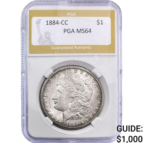 1884-CC Morgan Silver Dollar PGA MS64