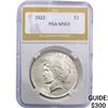 Image 1 : 1922 Silver Peace Dollar PGA MS63