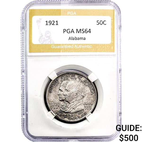 1921 Alabama Half Dollar PGA MS64