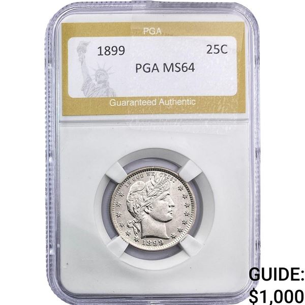 1899 Barber Quarter PGA MS64