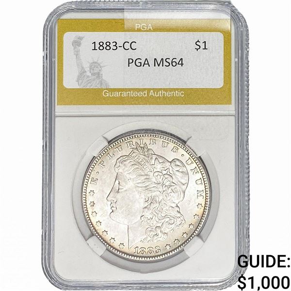 1883-CC Morgan Silver Dollar PGA MS64