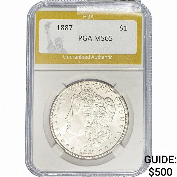 1887 Morgan Silver Dollar PGA MS65