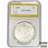 Image 1 : 1887 Morgan Silver Dollar PGA MS65