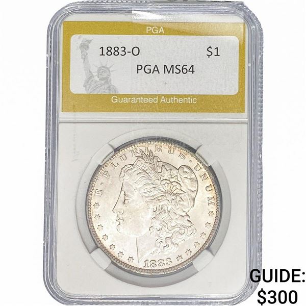 1883-O Morgan Silver Dollar PGA MS64