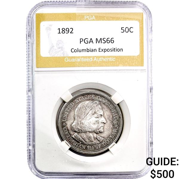 1892 Columbian Expo Half Dollar PGA MS66