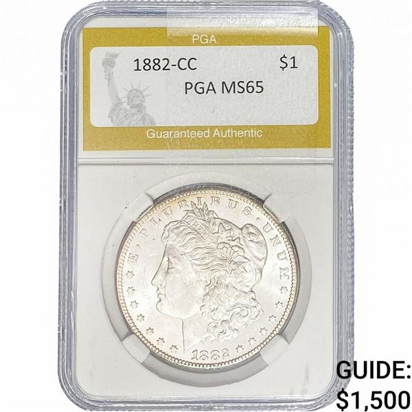 1882-CC Morgan Silver Dollar PGA MS65