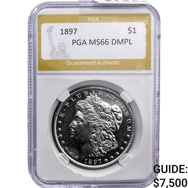1897 Morgan Silver Dollar PGA MS66 DMPL