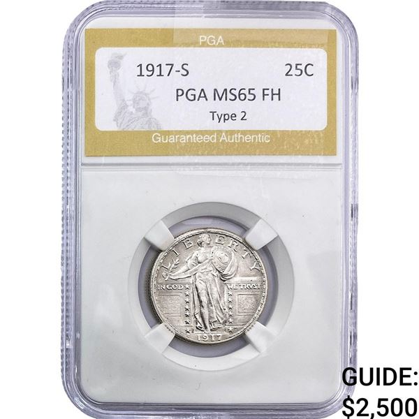 1917-S Standing Liberty Quarter PGA MS65 Type 2